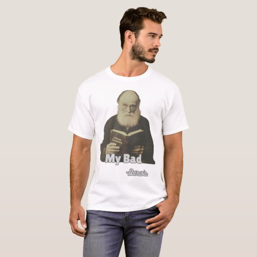 Mijn Bad Charles Darwin Grappig T-shirt (Voorkant volledig)