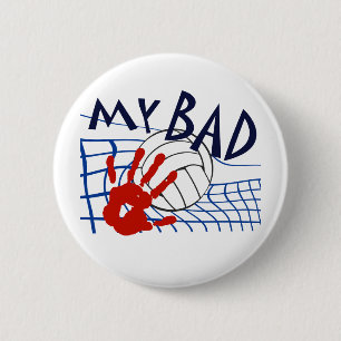 Mijn Bad Volleyball Net Ronde Button 5,7 Cm