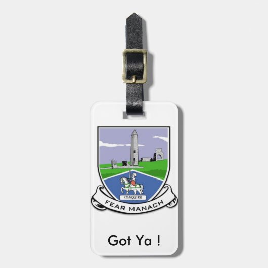 Mijn bagage gepersonaliseerde Fermanagh County ID- Bagagelabel (Voorkant verticaal)