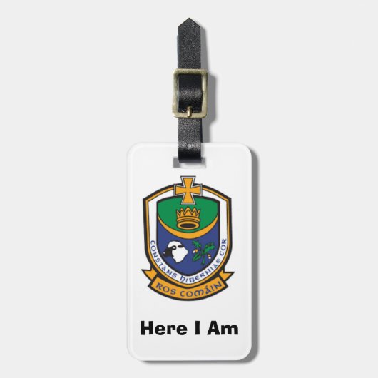 Mijn bagage gepersonaliseerde Roscommon County ID- Bagagelabel (Voorkant verticaal)