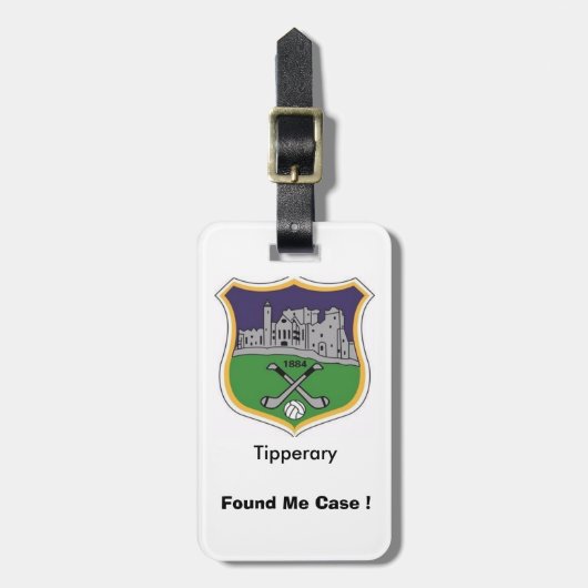 Mijn bagage gepersonaliseerde Tipperary County ID- Bagagelabel (Voorkant verticaal)