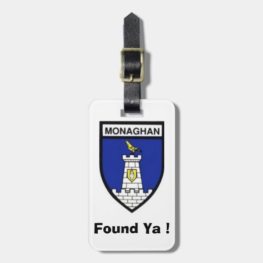 Mijn bagage persoonlijke Monagh County ID-label. Bagagelabel (Voorkant verticaal)