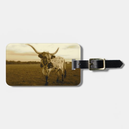 Mijn  Bagagelabel van het Leven - Texas Longhorn S (Voorkant horizontaal)