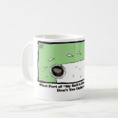 Mijn bal is onder de bank. koffiemok (Voorkant links)