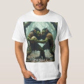 Mijn Bal Trolls Spelen Rugby T-shirt (Voorkant)