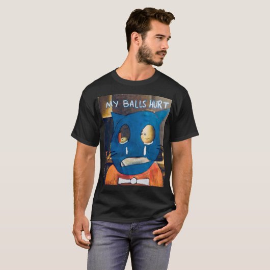 Mijn Balls Hurt Mannen T-shirt van Buzza Wuzza (Voorkant volledig)