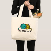 MIJN BALZAK BREIEN GAREN HUMOR GROTE TOTE BAG (Voorkant (product))