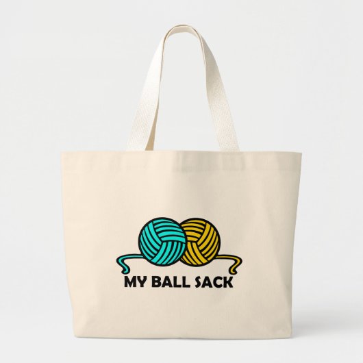 MIJN BALZAK BREIEN GAREN HUMOR GROTE TOTE BAG (Voorkant)