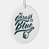 Mijn banjo is blauw keramisch ornament (Rechts)