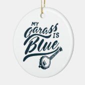 Mijn banjo is blauw keramisch ornament (Links)