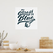 Mijn banjo is blauw poster (Keuken)