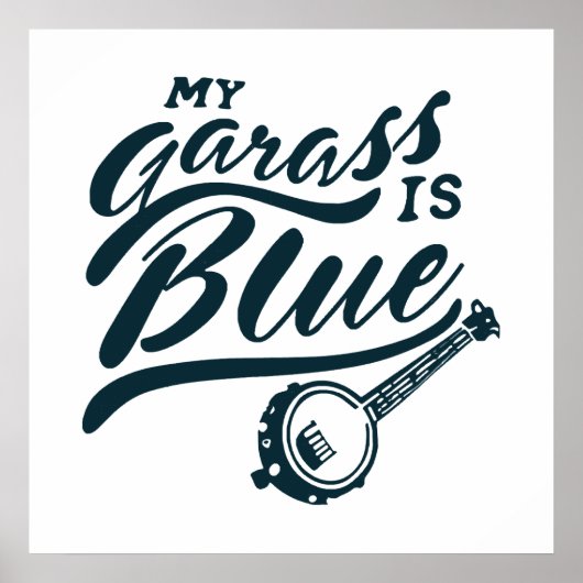 Mijn banjo is blauw poster (Voorkant)