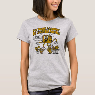 Mijn bankrekening gilt grappige tuinieren retro t-shirt