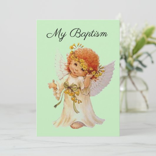 Mijn Baptisme-engel Kaart (Staand voorkant)