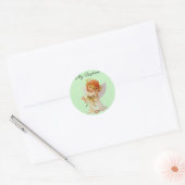 Mijn Baptisme-engel Ronde Sticker (Envelop)