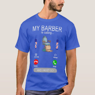 Mijn Barber noemt scheren en kapsel. T-shirt
