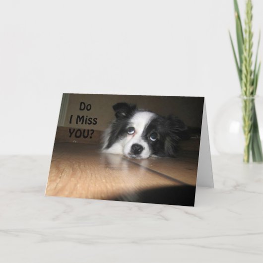 "MIJN BARK IS BROKE", IK MIST U ZO VEEL. KAART (Voorkant)