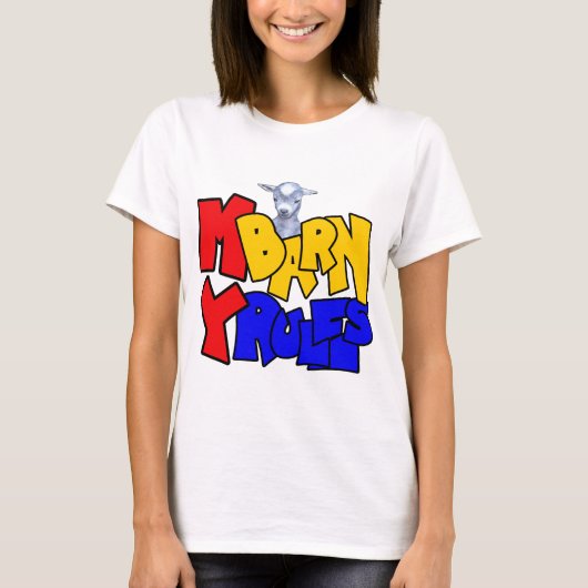 Mijn Barn Mijn Regels Baby Goat T-shirt (Voorkant)