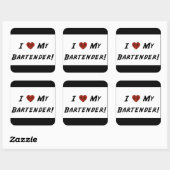 Mijn Bartender! Vierkante Sticker (Vel)