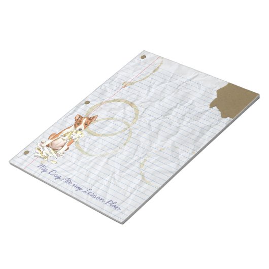 Mijn Basenji Ate Mijn Lesson Plan Notitieblok (Schuin)