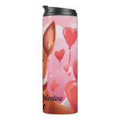 Mijn Basenji Dog is mijn Valentijn gepersonaliseer Thermosbeker (Geroteerd rechts)