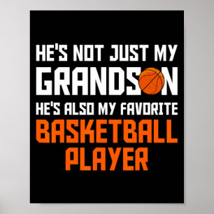 Mijn Basketbal Ouder Kleinzoon Favoriete Basketbal Poster