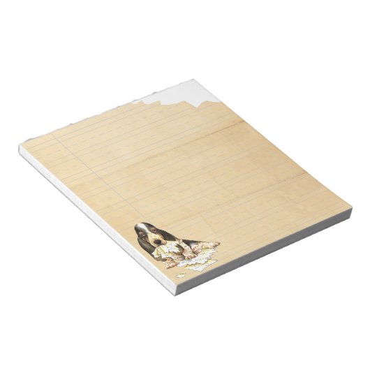 Mijn Basset Ate Mijn thuiswerk Notitieblok (Schuin)