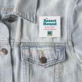 Mijn Basset Hound is alles. Vierkante Button 5,1 Cm (In situ)
