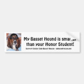 Mijn Basset Hound is slimmer dan ..... Bumpersticker (Voorkant)
