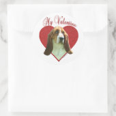 Mijn Basset Hound Valentijn Ronde Sticker (Tas)