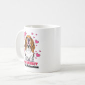 Mijn Basset is mijn Valentijn Schattige Basset Hou Koffiemok (Voorkant links)