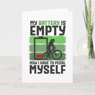 Mijn batterij is leeg nu moet ik fietsen kaart