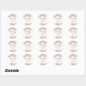 Mijn Bautizo Roze Bloem Doop Favor Sticker  (Vel)