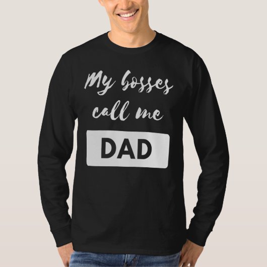 Mijn bazen noemen me papa Essentieel T-shirt (Voorkant)