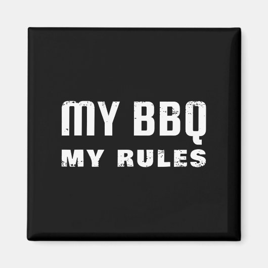 Mijn BBQ Mijn regels Magneet (Voorkant)