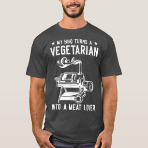 Mijn BBQ verandert een vegetariër in een vlees met T-shirt
