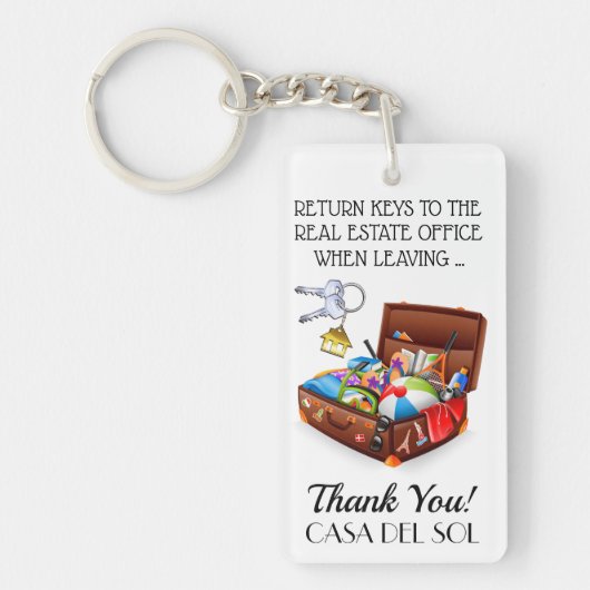 Mijn Beach House Sleutelhangers - zie beide kanten (Voorkant)