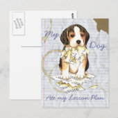 Mijn Beagle Ate Mijn Lesson Plan Briefkaart (Voorkant / Achterkant)