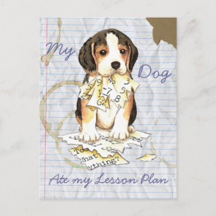Mijn Beagle Ate Mijn Lesson Plan Briefkaart