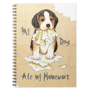 Mijn Beagle Ate Mijn thuiswerk Notitieboek