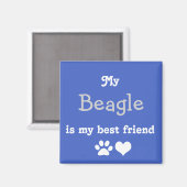 Mijn Beagle is mijn beste vriend Magneet (Voorkant / Achterkant)