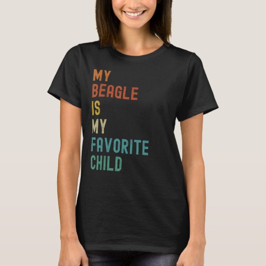 Mijn Beagle is mijn favoriet. Kind Grappige Hond L T-shirt (Voorkant)