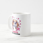 Mijn Beagle is mijn Valentijn Schattige Funny Koffiemok (Voorkant links)