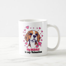 Mijn Beagle is mijn Valentijnshond Schattig Grappi Koffiemok