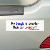 Mijn beagle is slimmer dan ons President Bumpersticker (Op auto)