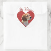 Mijn Beagle Valentijn Ronde Sticker (Tas)