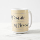 Mijn Beardie Ate mijn thuiswerk Koffiemok (Voorkant rechts)
