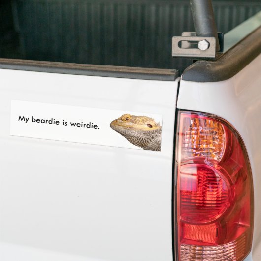 Mijn beardie is weirdie. bumpersticker (Op Truck)