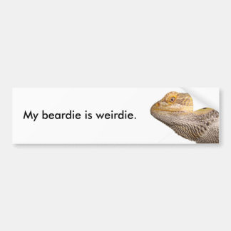 Mijn beardie is weirdie. bumpersticker