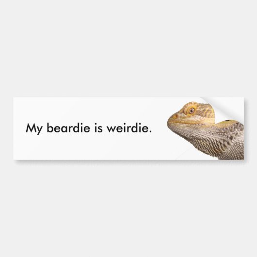 Mijn beardie is weirdie. bumpersticker (Voorkant)